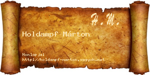 Holdampf Márton névjegykártya