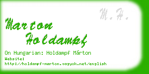 marton holdampf business card