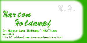 marton holdampf business card